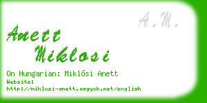 anett miklosi business card